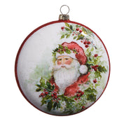 Santa Holiday Disk Ornament