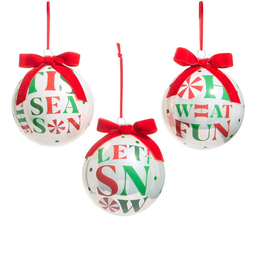 Peppermint Ball Ornament