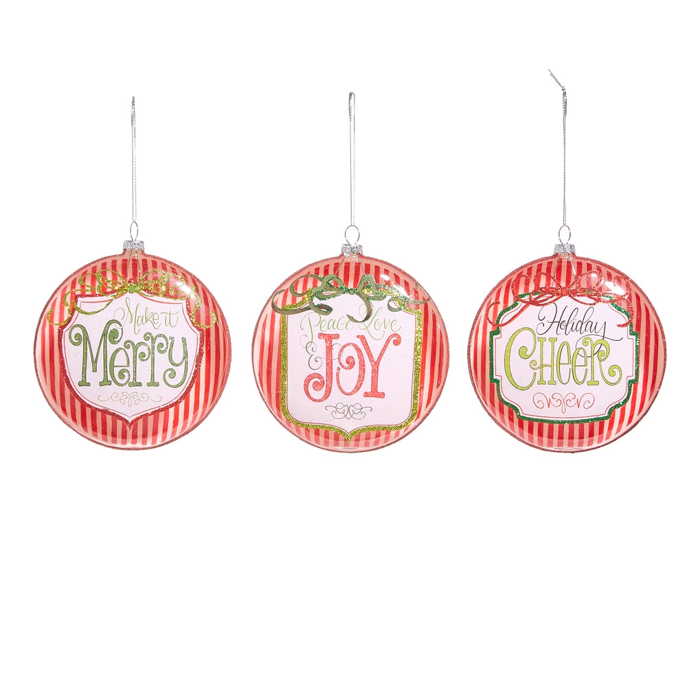Merry Shield Disc Ornament