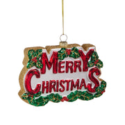 Merry Christmas Gilded Ornament