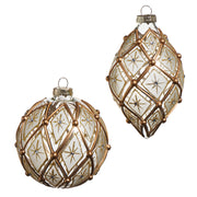 White & Gold Glitz Ornament
