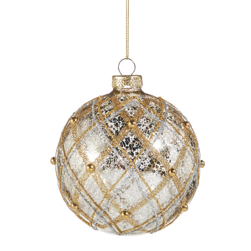 Silver & Gold Ball Ornament