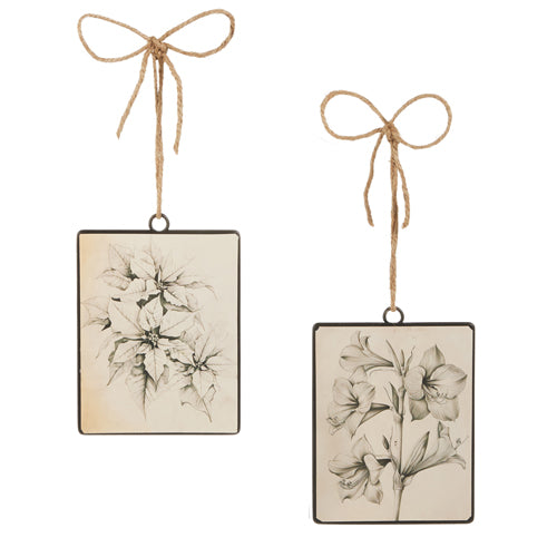 Black & White Floral Ornament