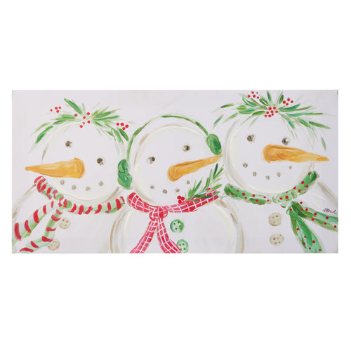 Trio Snowmen Canvas