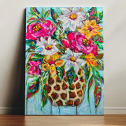 Funky Floral Bouquet Canvas Art