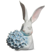 Bunny with Blue Hydrangea