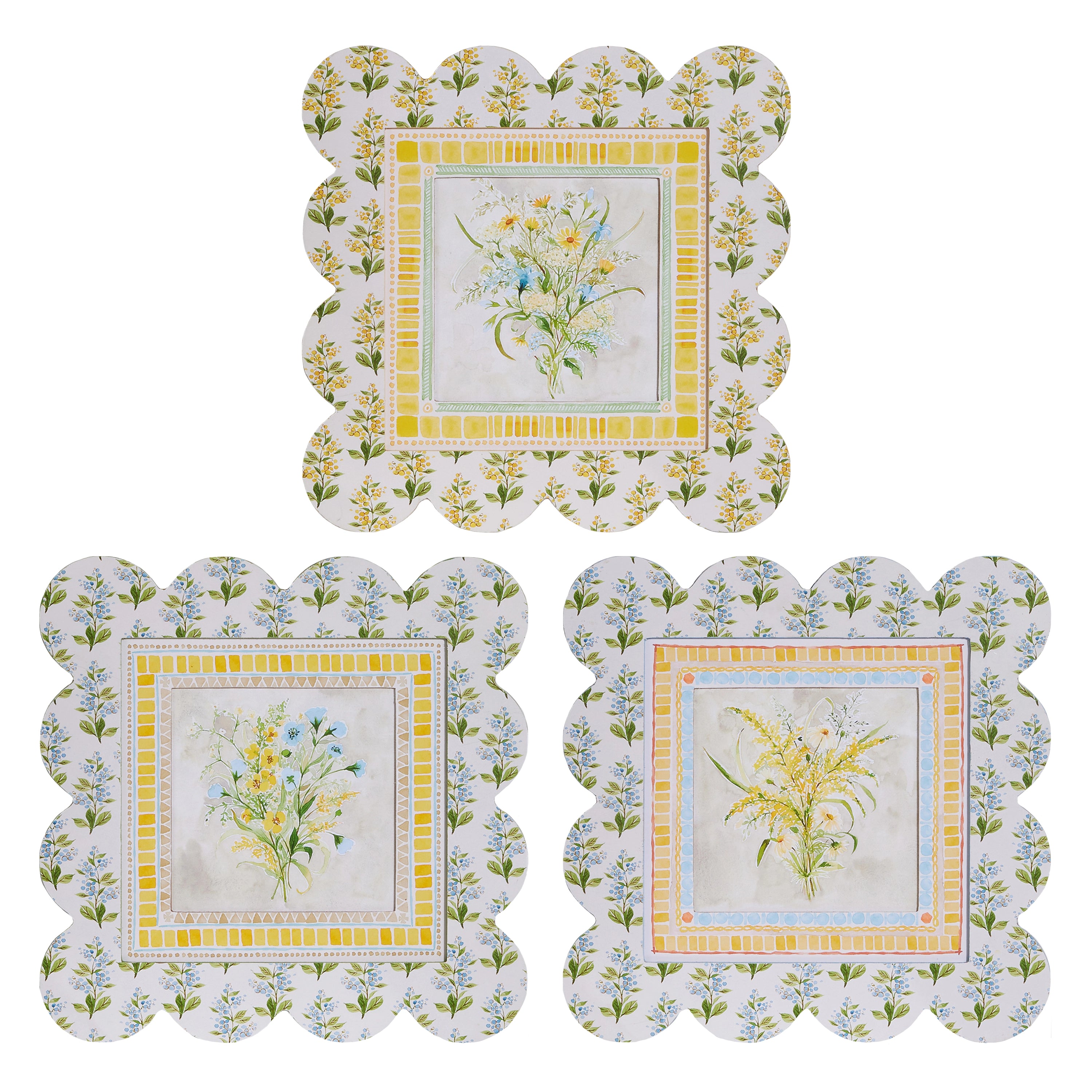 Floral Tile Wall Art