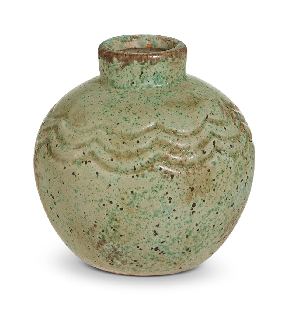 Mini Distressed Green Bud Vase