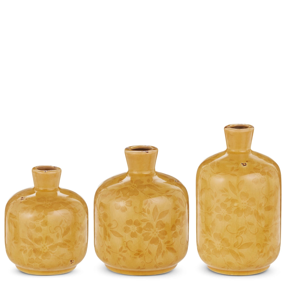 Mustard Bud Vases