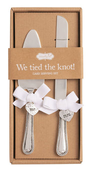 Mr. & Mrs. Charm Cake Server Set
