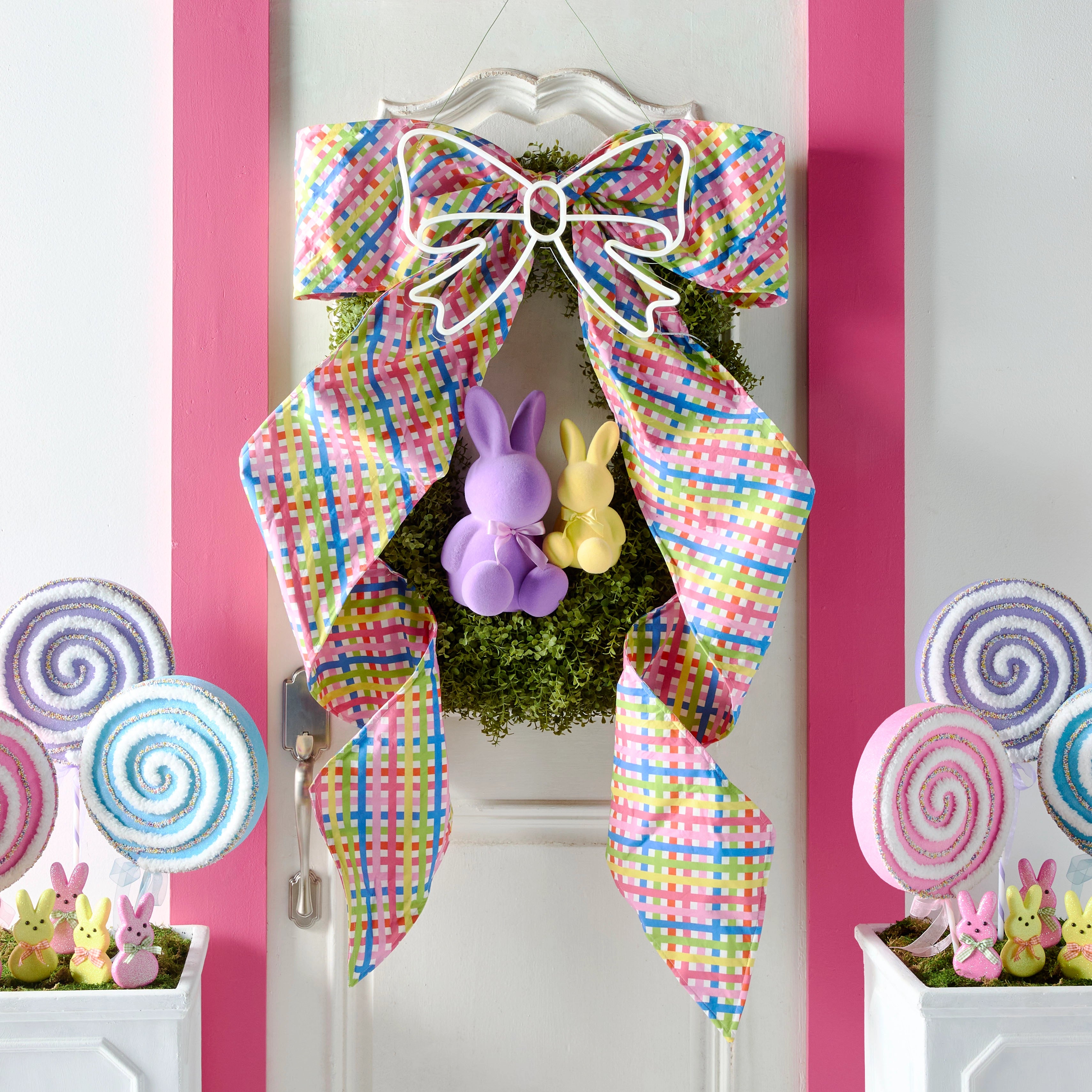 Yellow Flocked Bunny