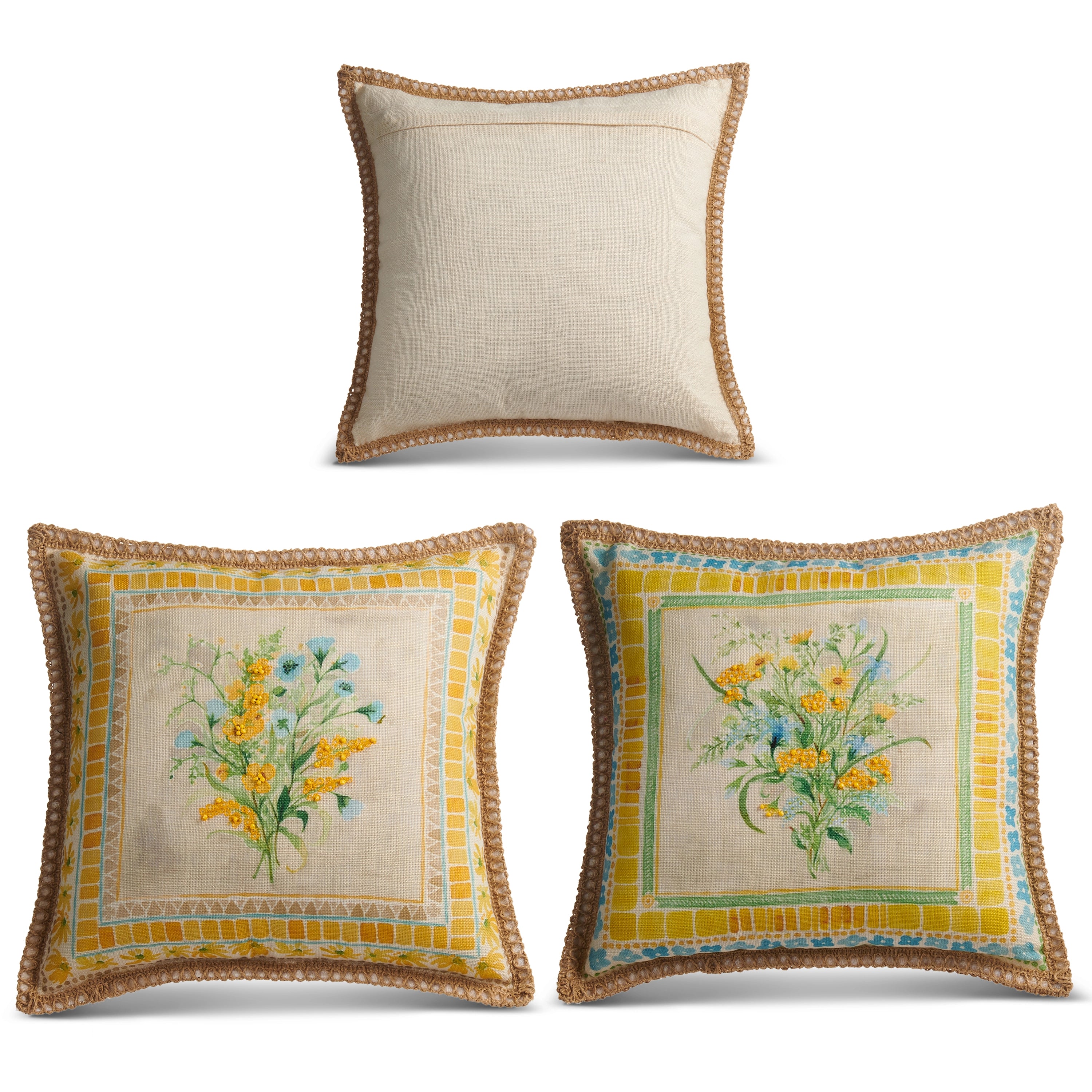 Floral Tile Pillow