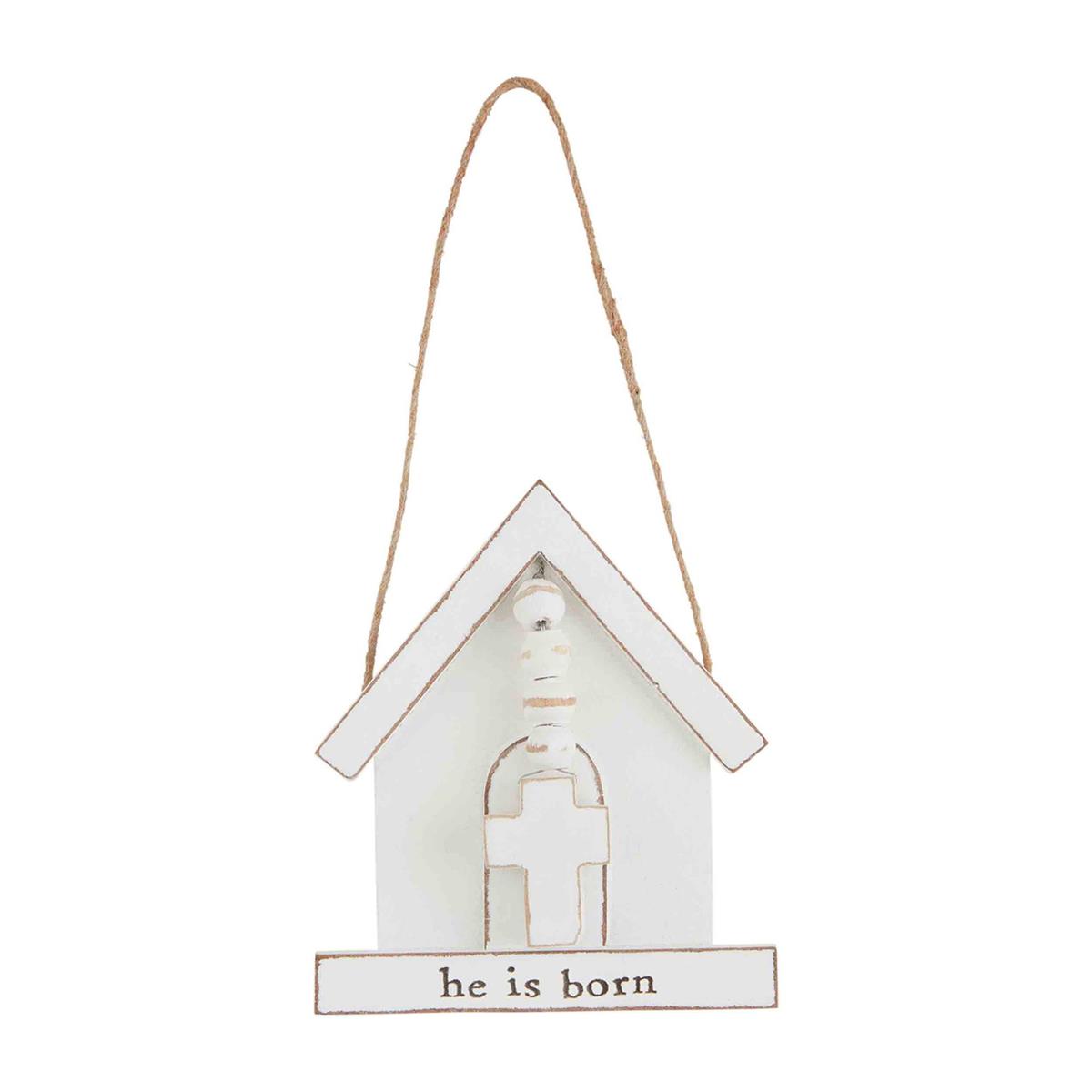 White Church Christmas Ornament