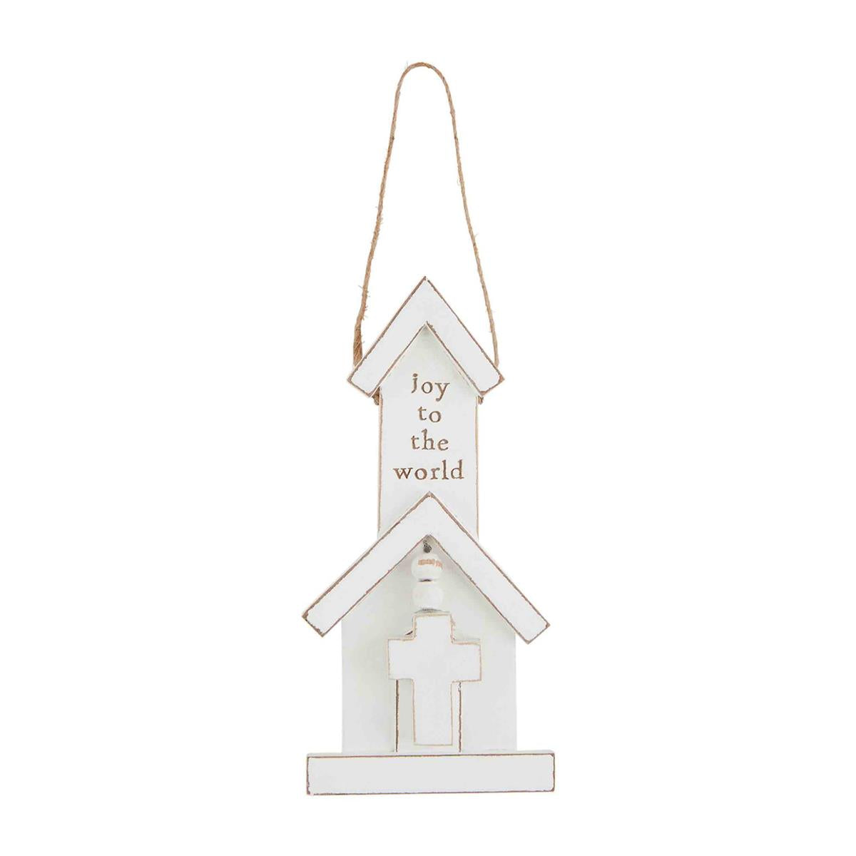 White Church Christmas Ornament