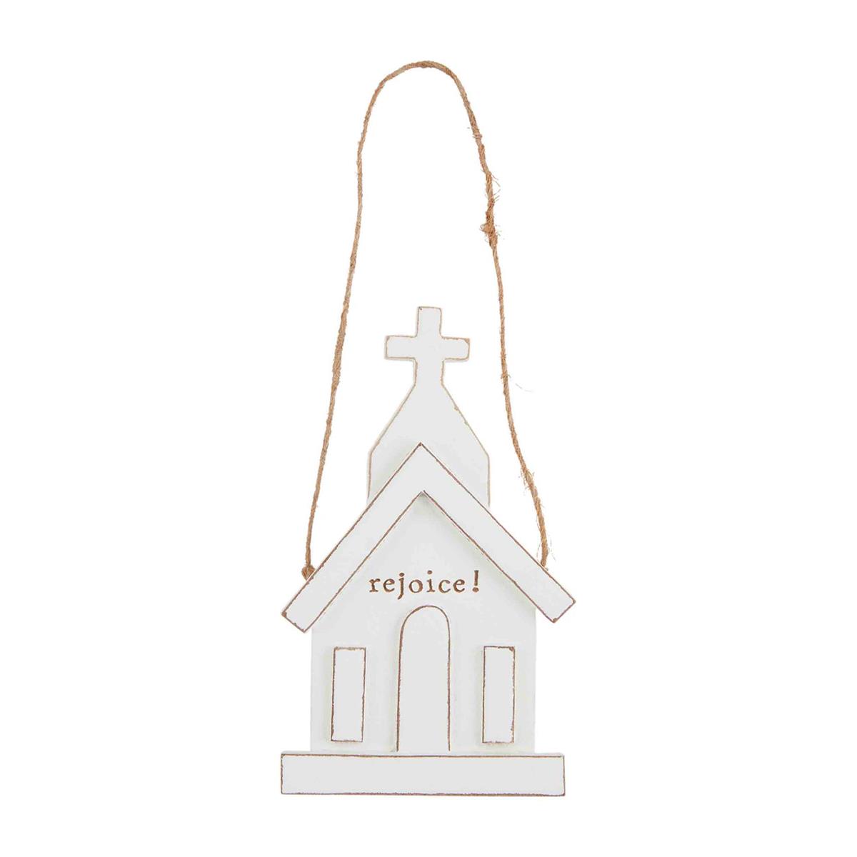 White Church Christmas Ornament