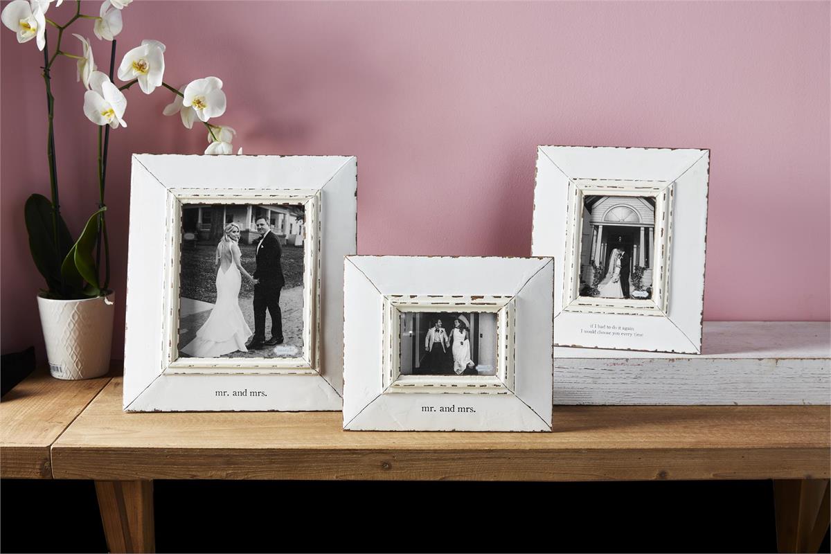 Mr & Mrs Distressed Frame