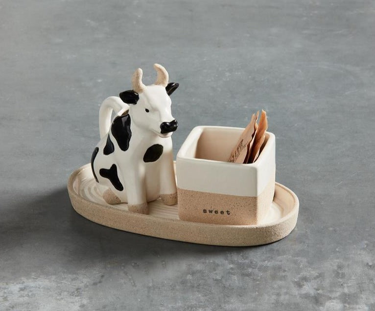 Cow Cream & Sugar Set