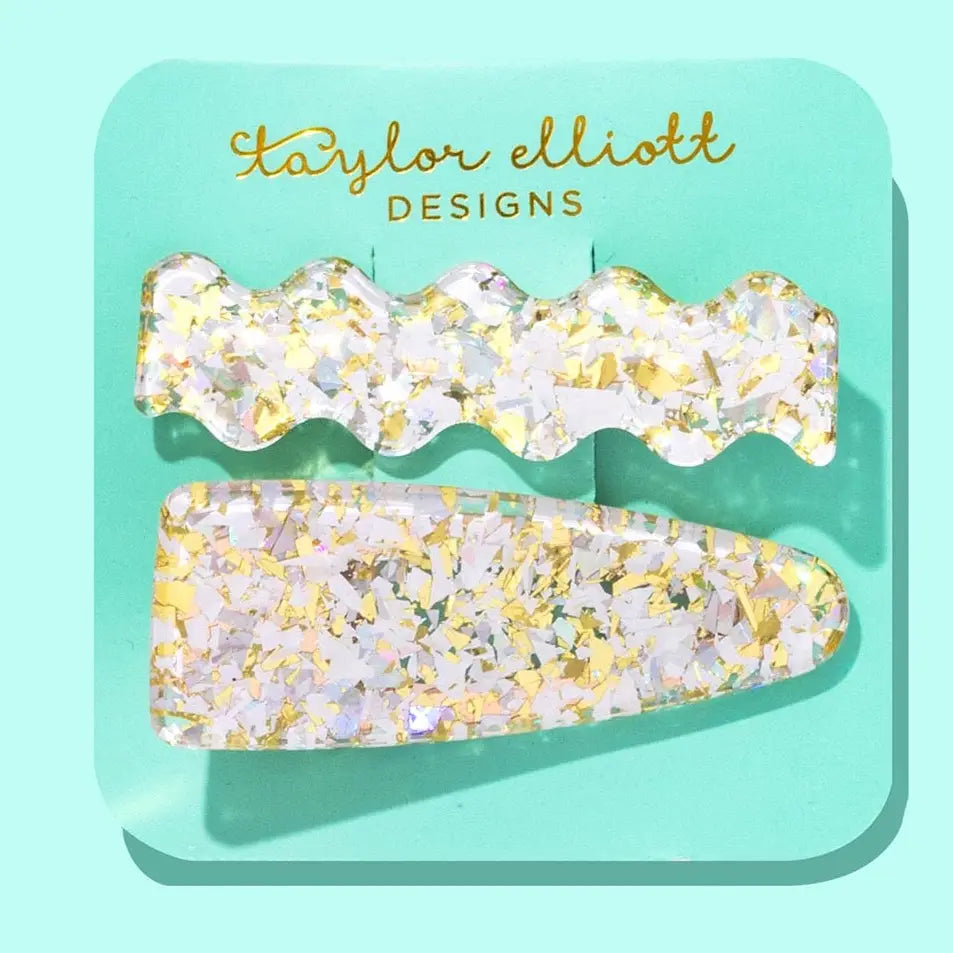 2pc Pearl Confetti Clip Set