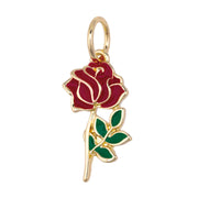 Enamel Rose Charm