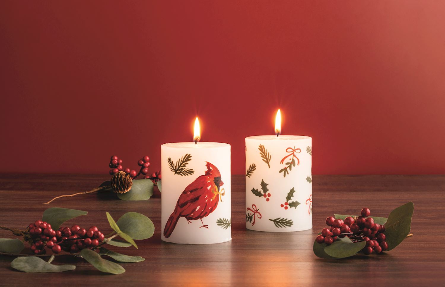 Toile Painted Pillar Candle