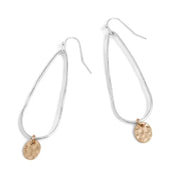 Two Tone Teardrop Earrings