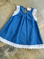 Jalisha Denim Lace Dress