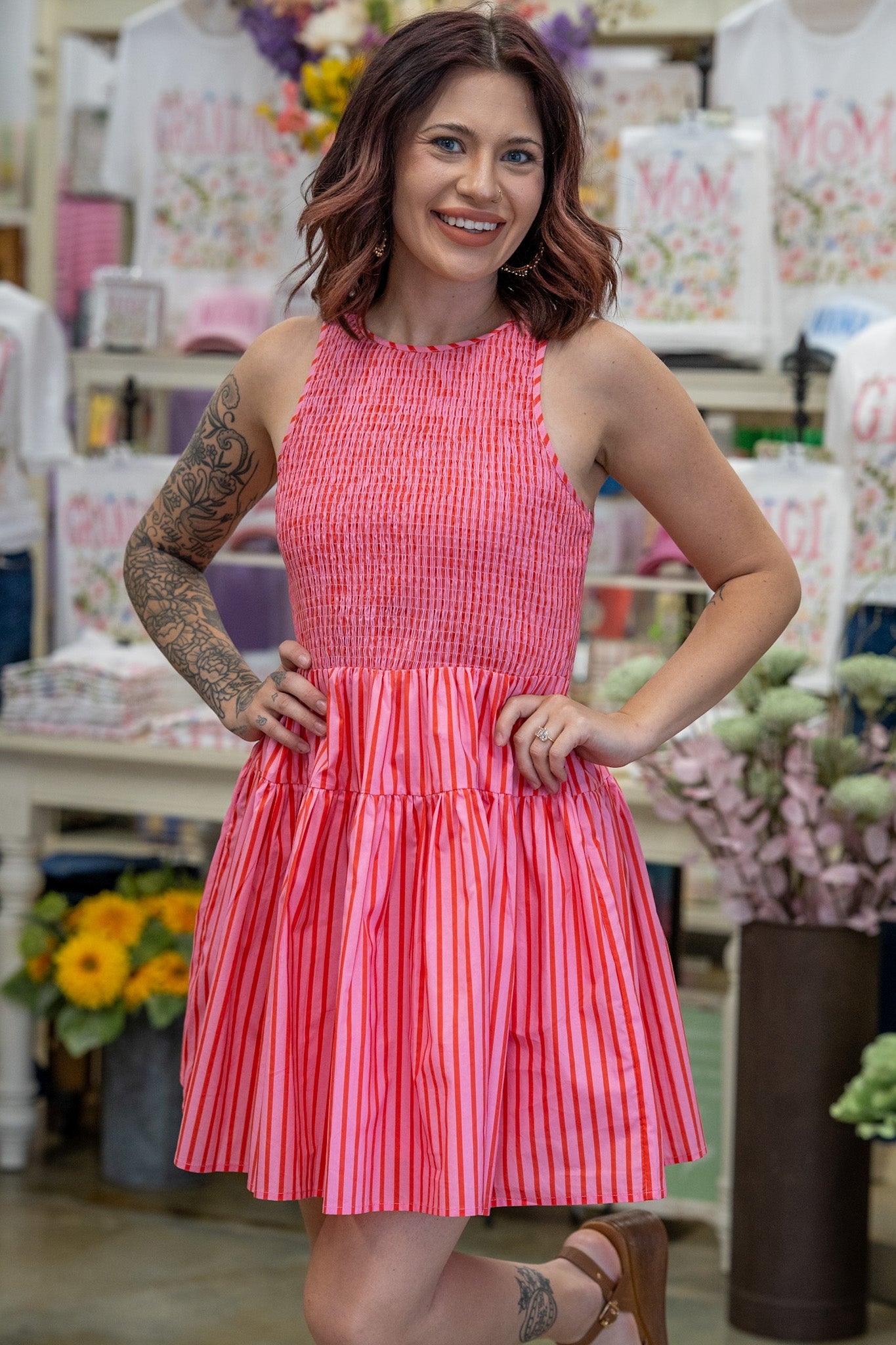 Crushin' On You Pink & Red Dress