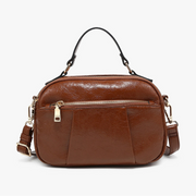 Charlotte Brown Glossy Crossbody