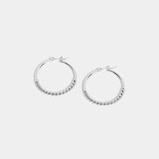 Twisted Metal Hoop Earring Silver