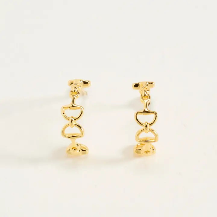 Horse Bit Dainty Hoops