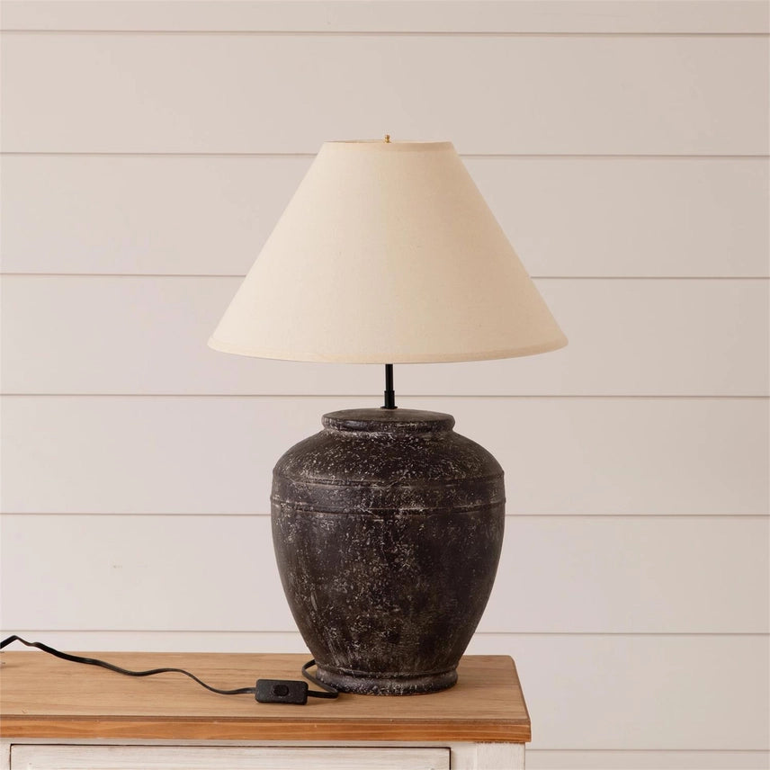 Black Pottery Lamp