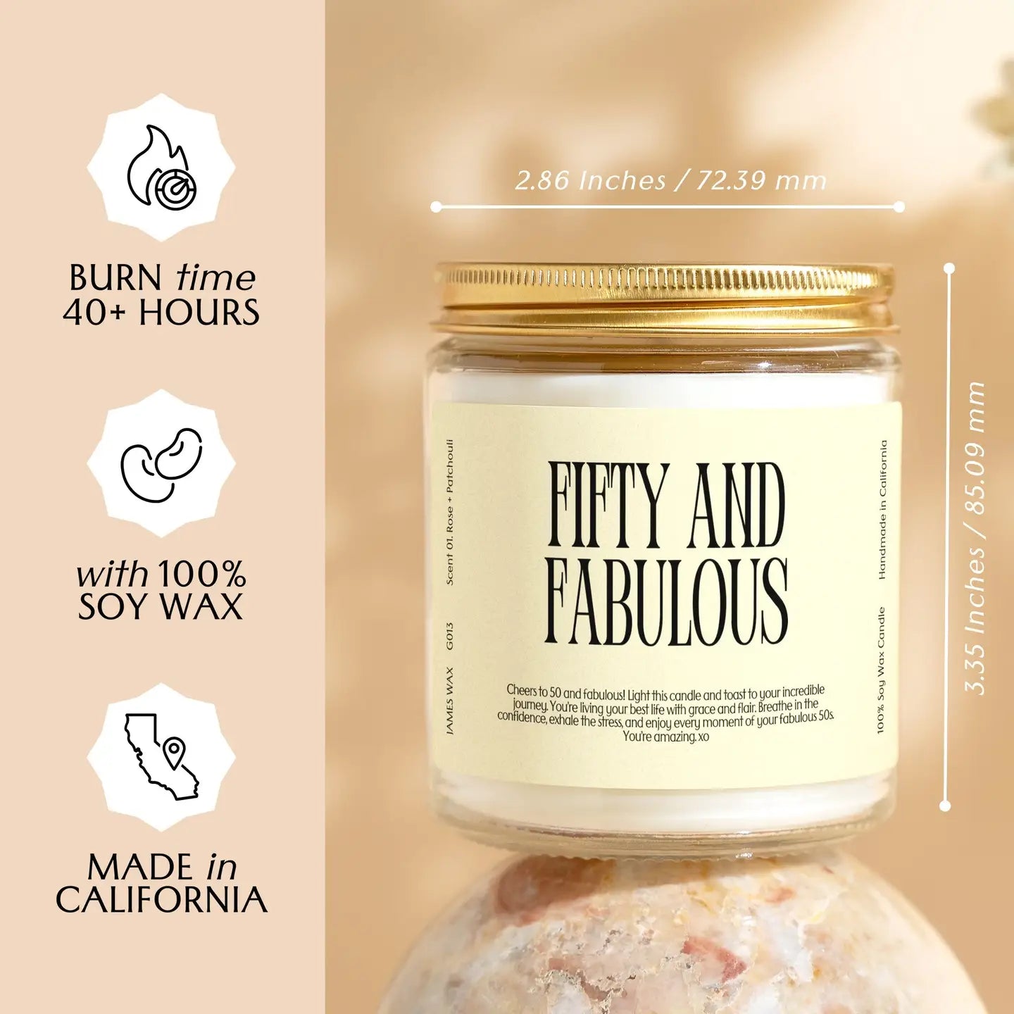 Fifty & Fabulous Candle