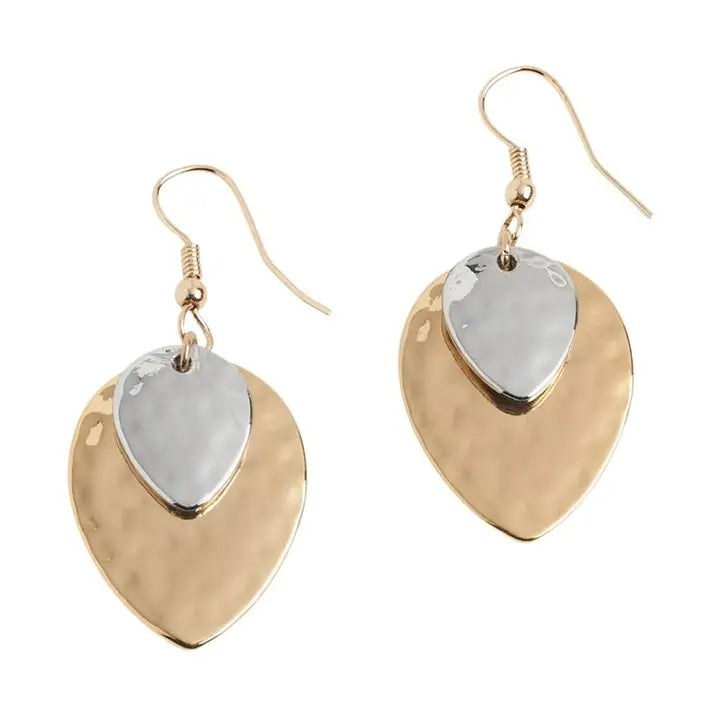 Mixed Metal Point Earrings