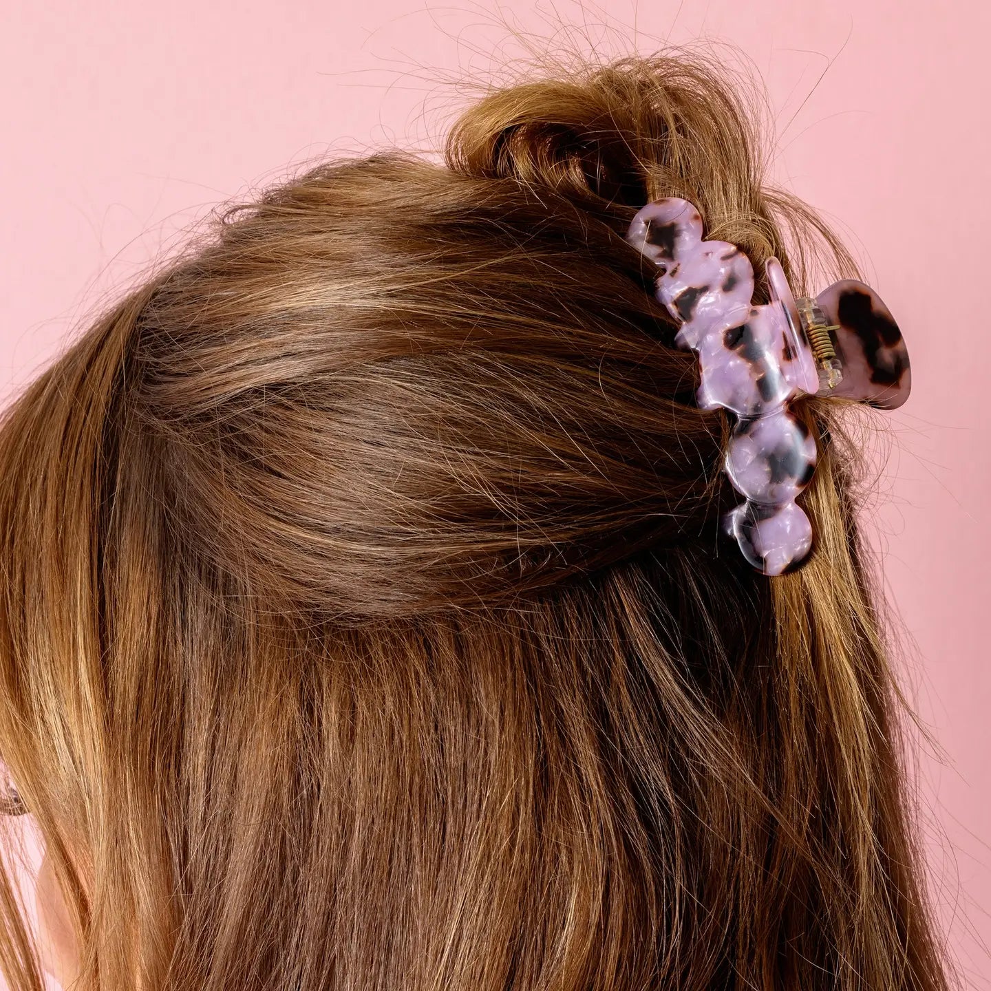Pink Tortoise Claw Clip
