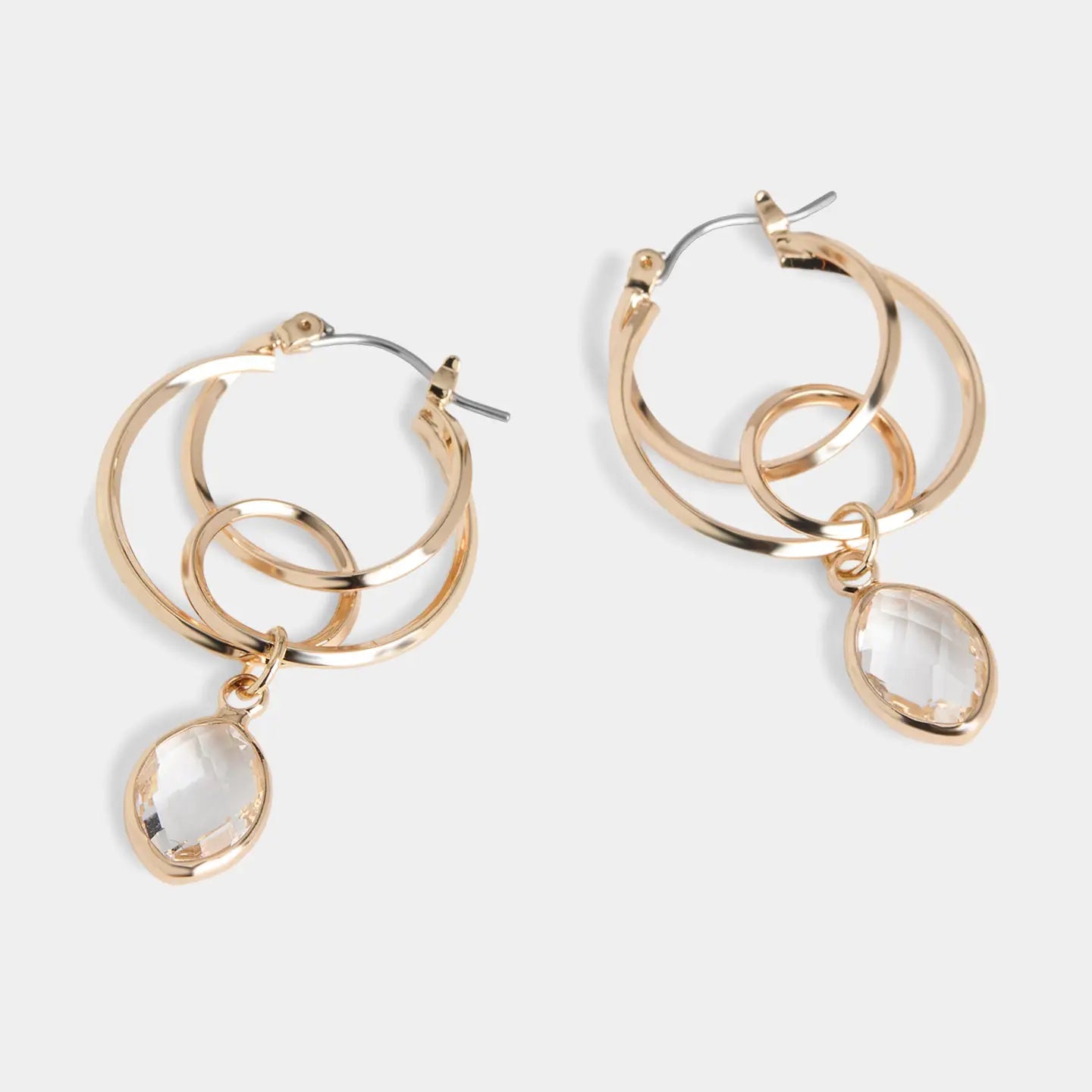 Gold Swirly Hoops