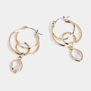 Gold Swirly Hoops