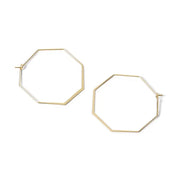 Gold Octagon Hoops
