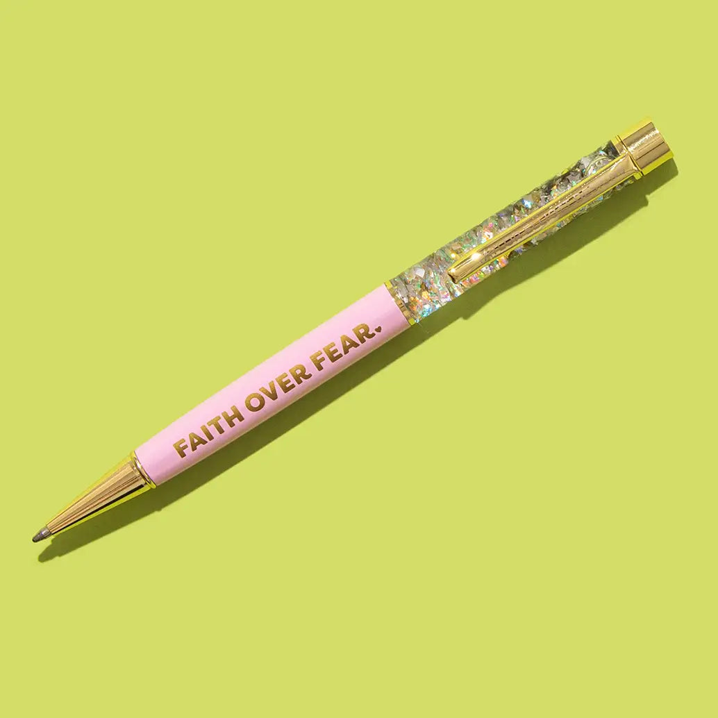 Faith Over Fear Confetti Pen