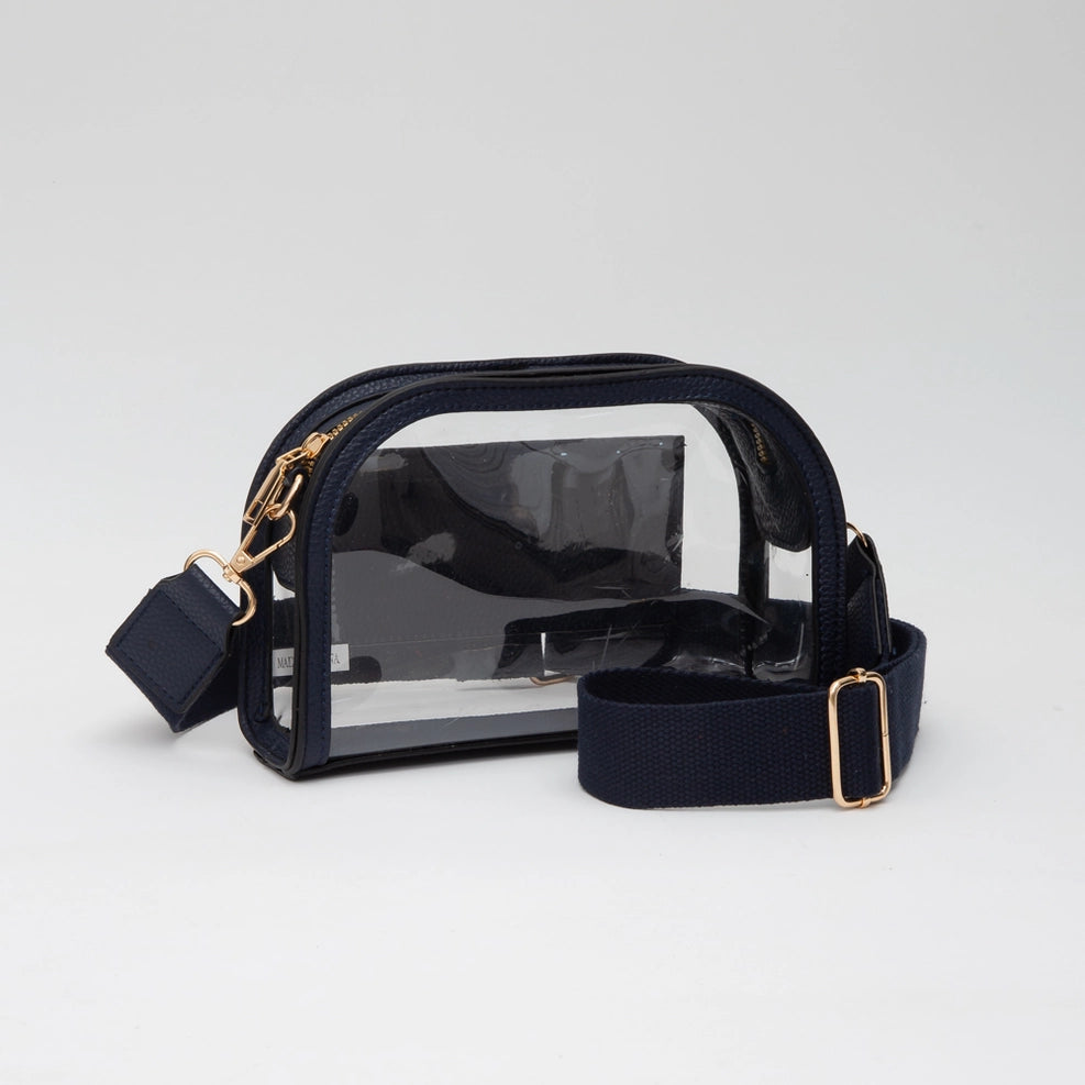 Navy Arch Clear Stadium Bag