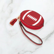 Football Zip Wristlet - Maroon