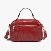 Charlotte Dark Red Glossy Crossbody