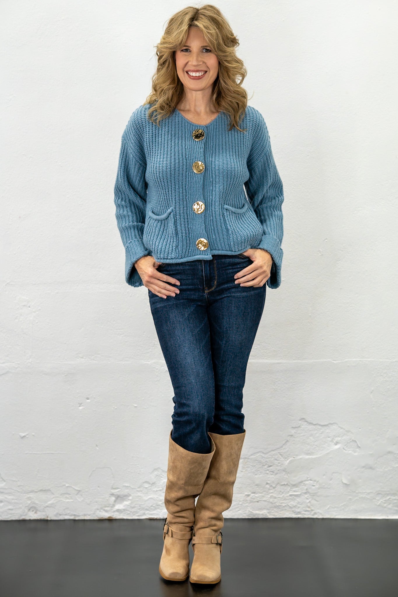Rebecca Blue Chunky Knit Sweater