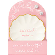 Special Mom Trinket Dish & Stud Earring Set