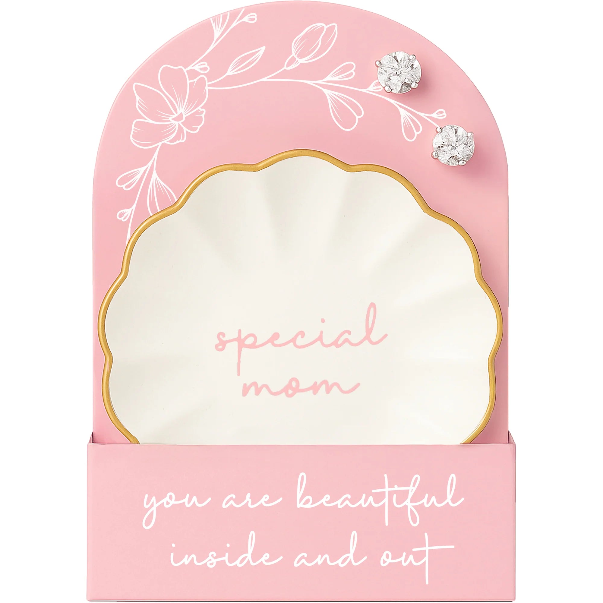 Special Mom Trinket Dish & Stud Earring Set