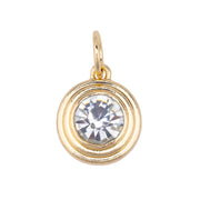 Rhinestone Bezel Charm