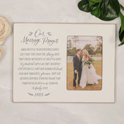 Our Marriage Prayer Photo Frame
