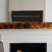 Head Over Boots Framed Art - Black