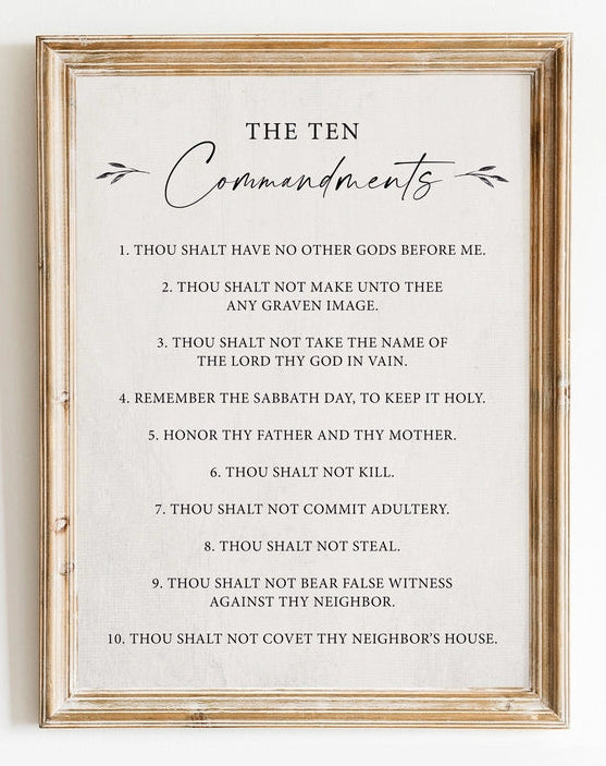 Ten Commandments – Sisters Boutique & Gifts, Inc.