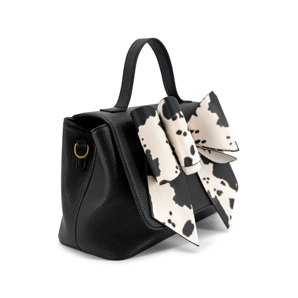 Beth Black Bow Handbag