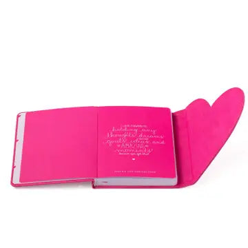 Heart Flap Journal - Hot Pink